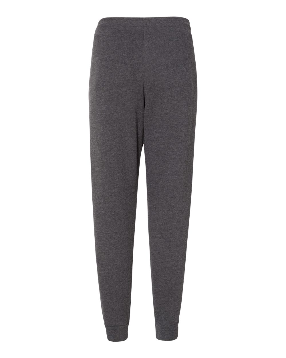 Rear View of Dark Grey Heather Sponge Fleece Jogger Sweatpants - 3727