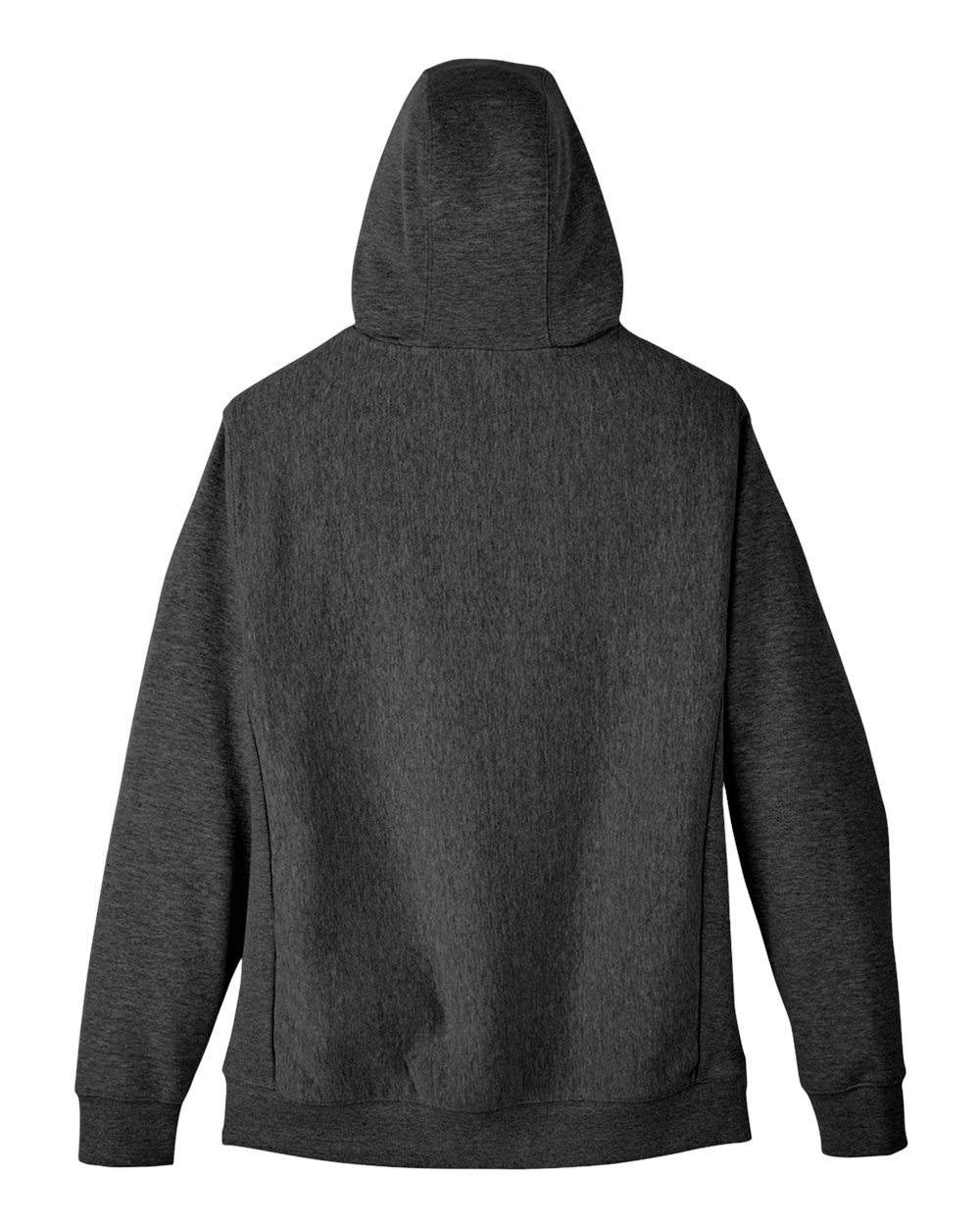 Rear View of Dark Grey Heather Unisex Zone HydroSport™ Heavyweight Full-Zip Hooded Sweatshirt - TT95