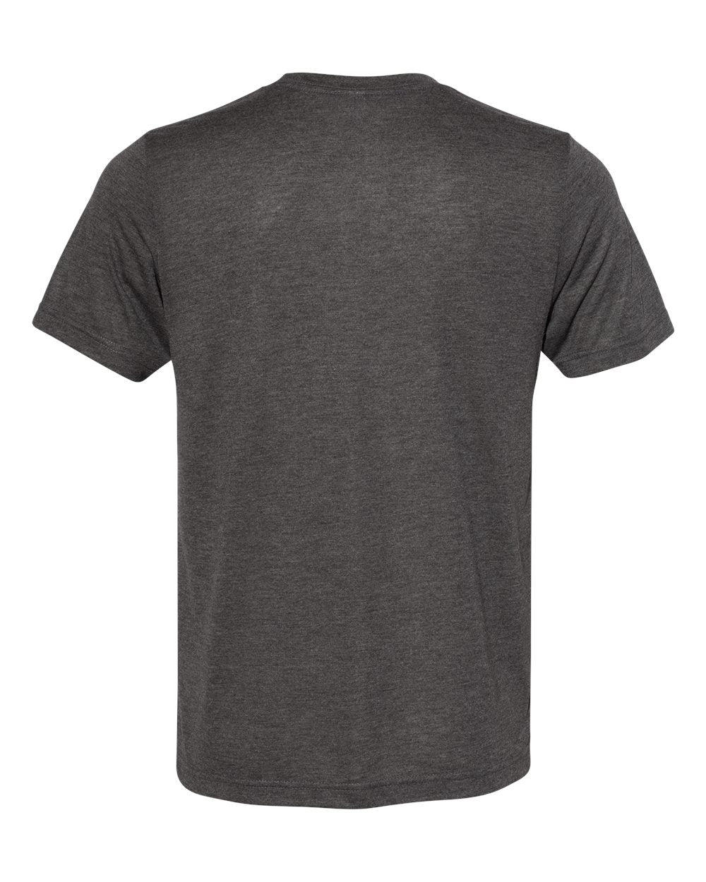Rear View of Dark Grey Heather Viscose Fashion Tee - 3880