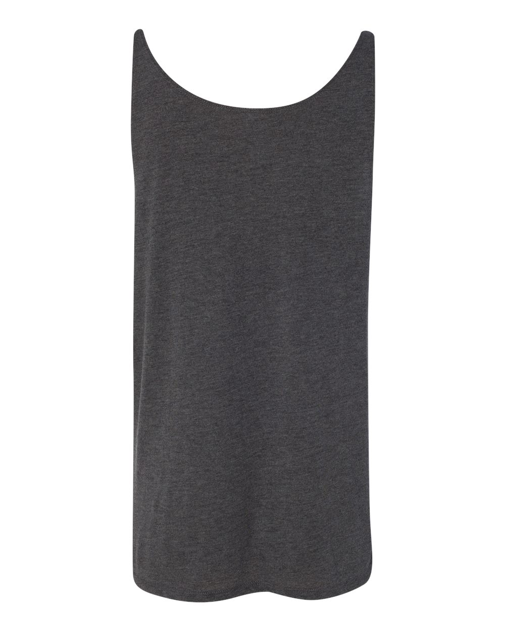Rear View of Dark Grey Heather Women's Slouchy Tank - 8838