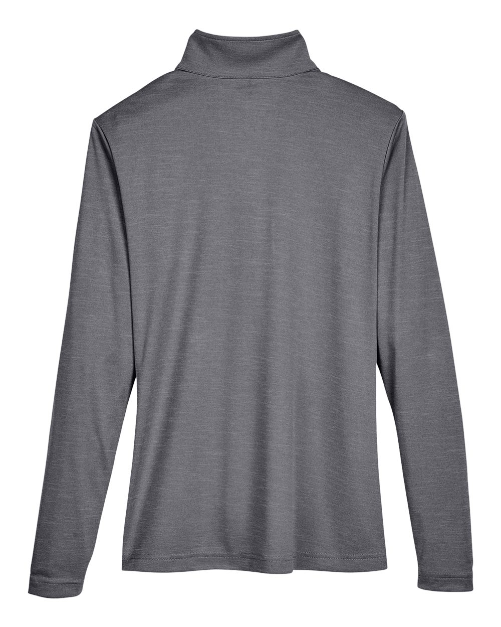 Rear View of Dark Grey Heather Women's Zone Sonic Heather Performance Quarter-Zip Pullover - TT31HW