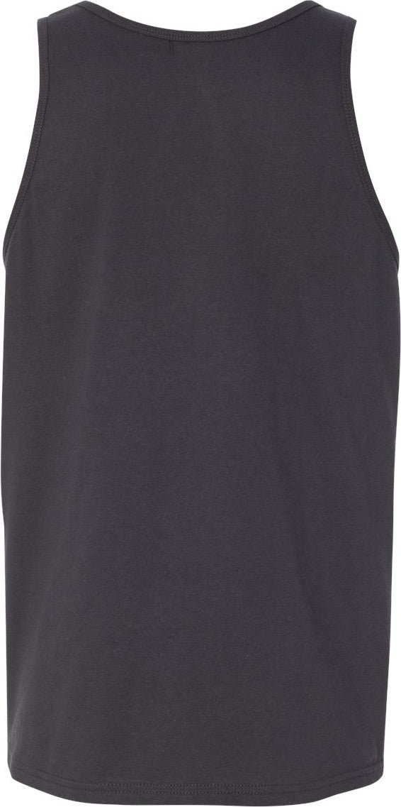 Rear View of Dark Grey Jersey Tank - 3480