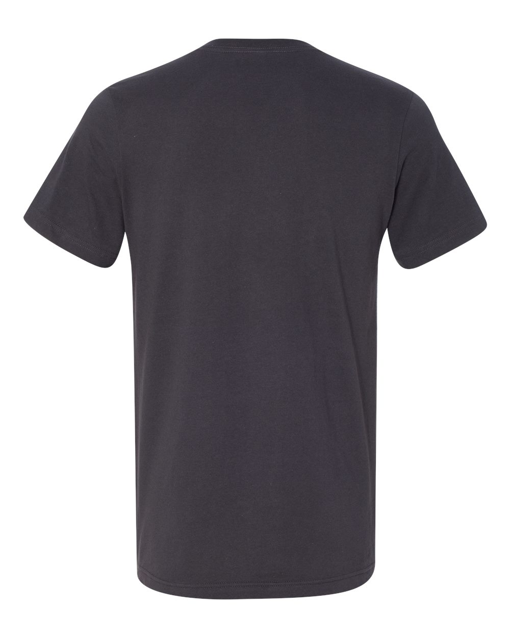 Rear View of Dark Grey Jersey V-Neck Tee - 3005