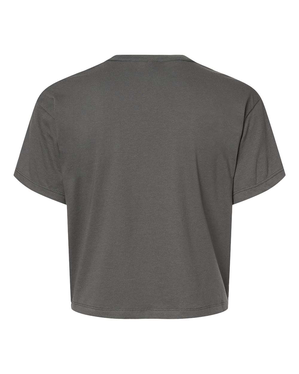 Rear View of Dark Grey Women's Ideal Crop Top - 1580