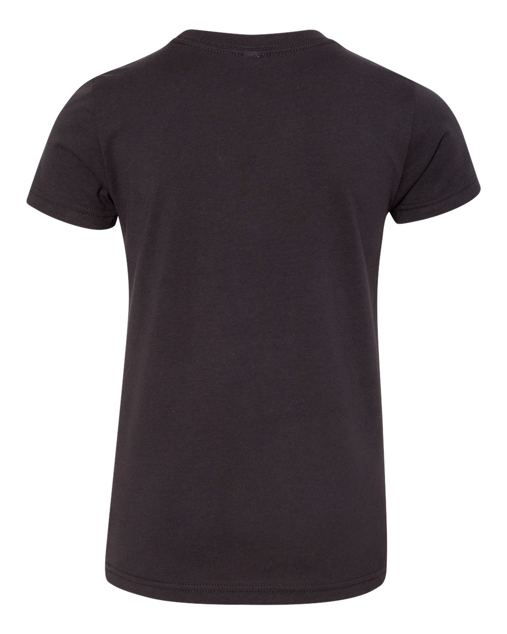 Rear View of Dark Grey Youth Jersey Tee - 3001Y