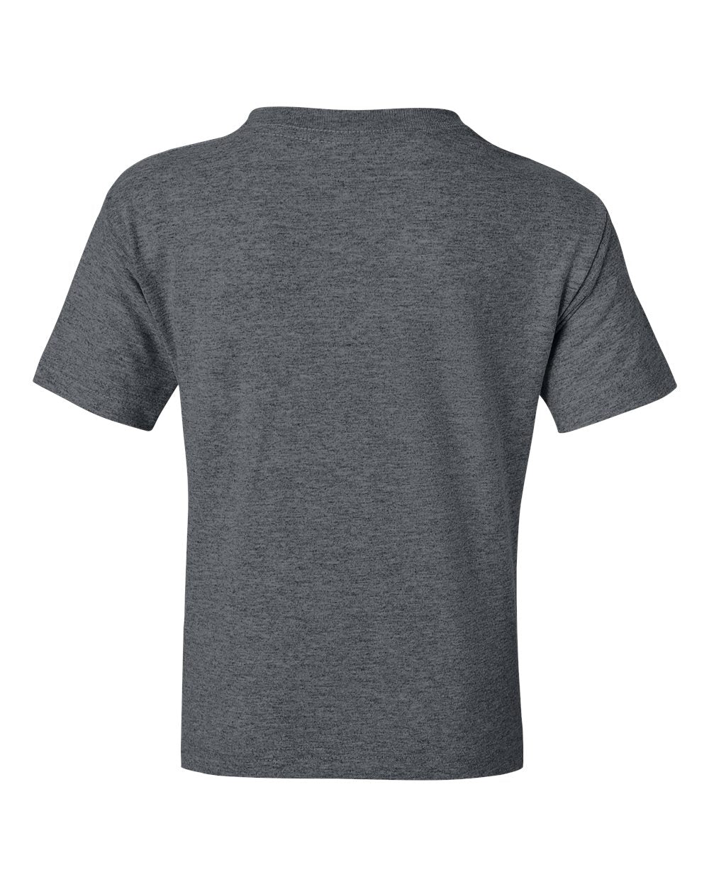 Rear View of Dark Heather DryBlend® Youth T-Shirt - 8000B