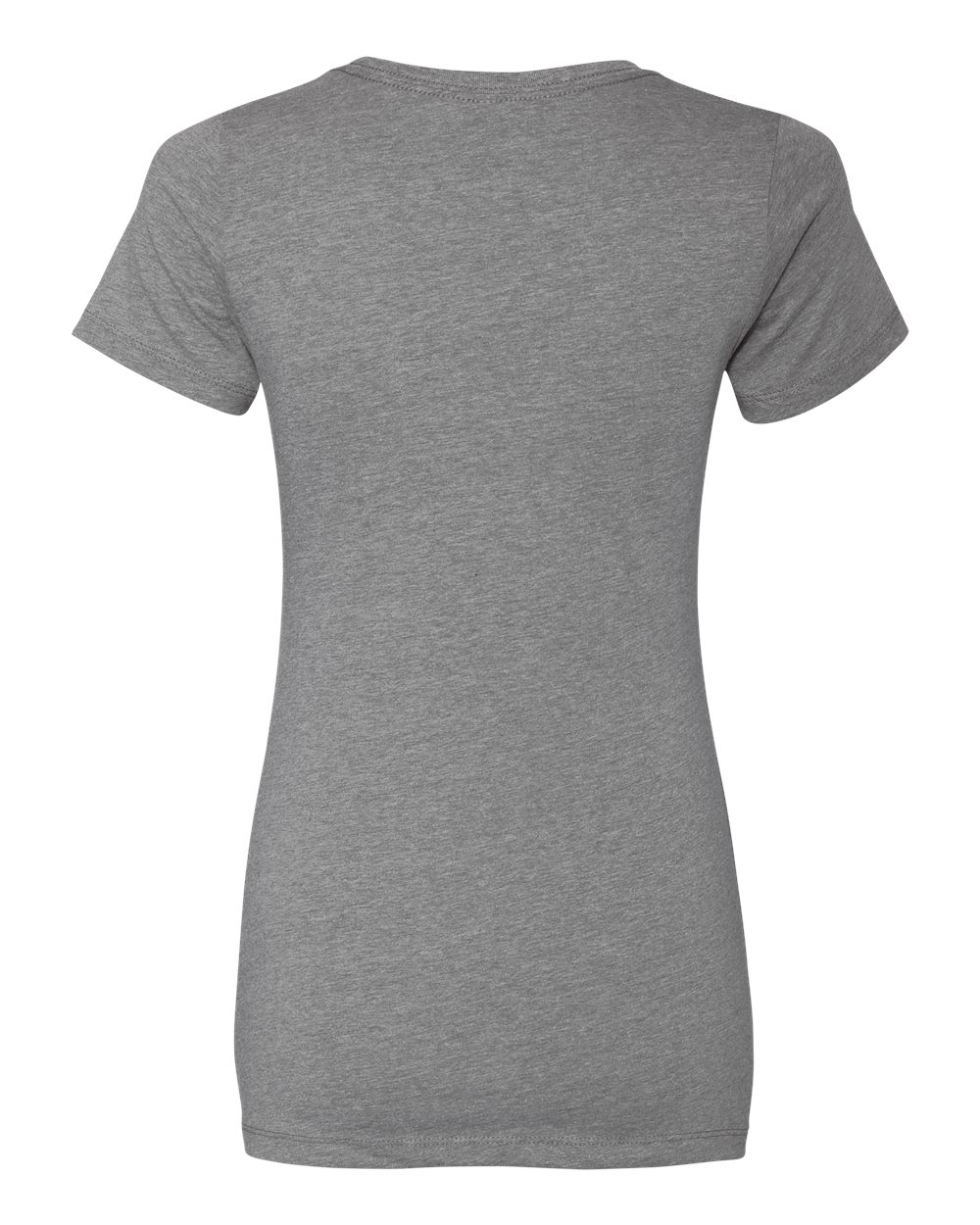 Rear View of Dark Heather Grey Women’s CVC T-Shirt - 6610
