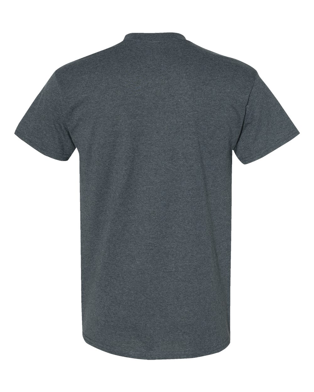 Rear View of Dark Heather Heavy Cotton™ T-Shirt - 5000