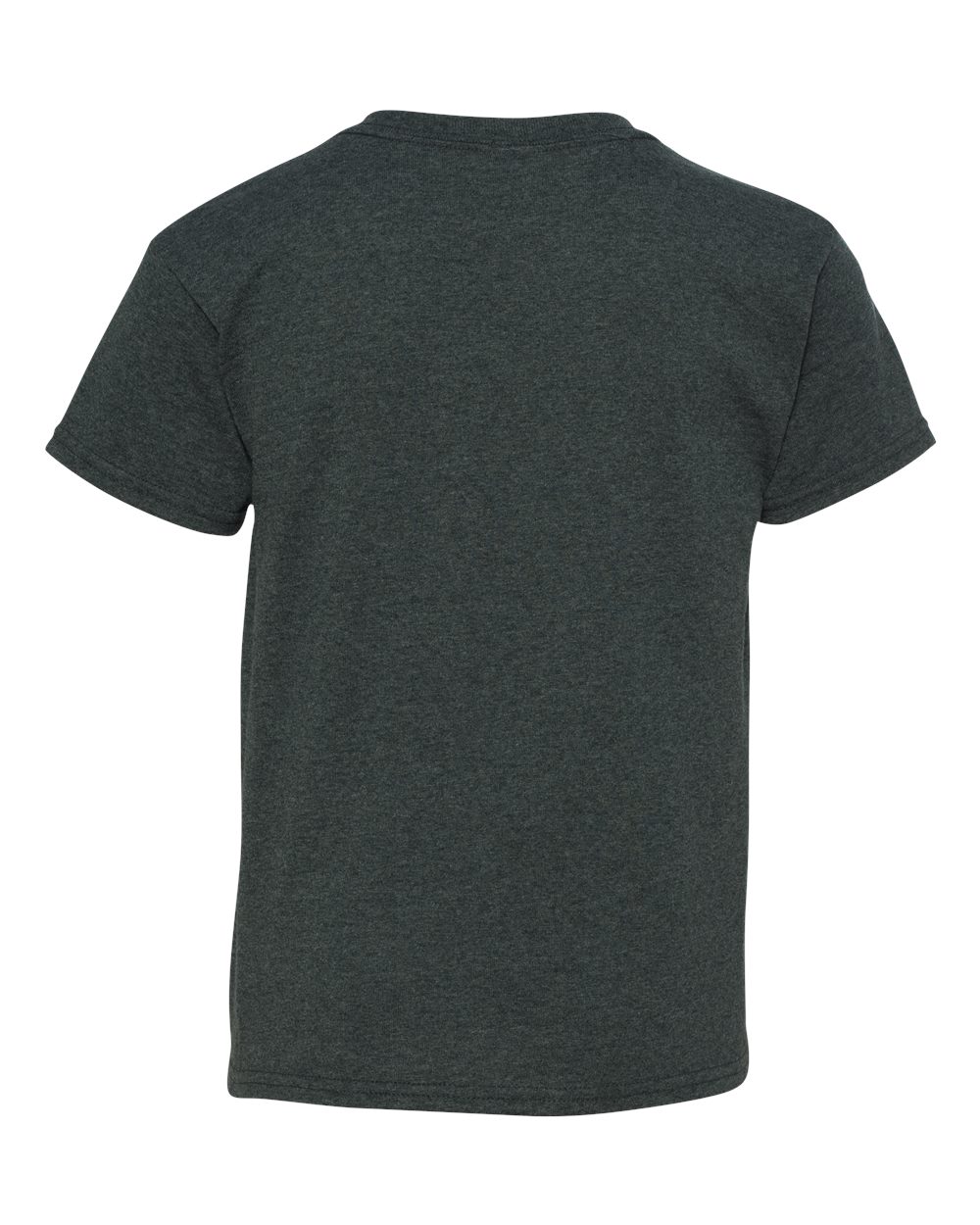 Rear View of Dark Heather Heavy Cotton™ Youth T-Shirt - 5000B