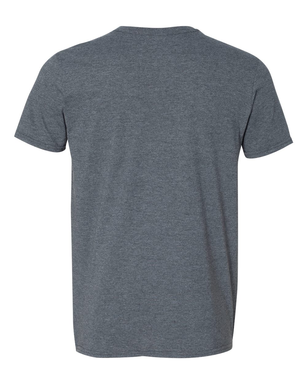 Rear View of Dark Heather Softstyle® V-Neck T-Shirt - 64V00