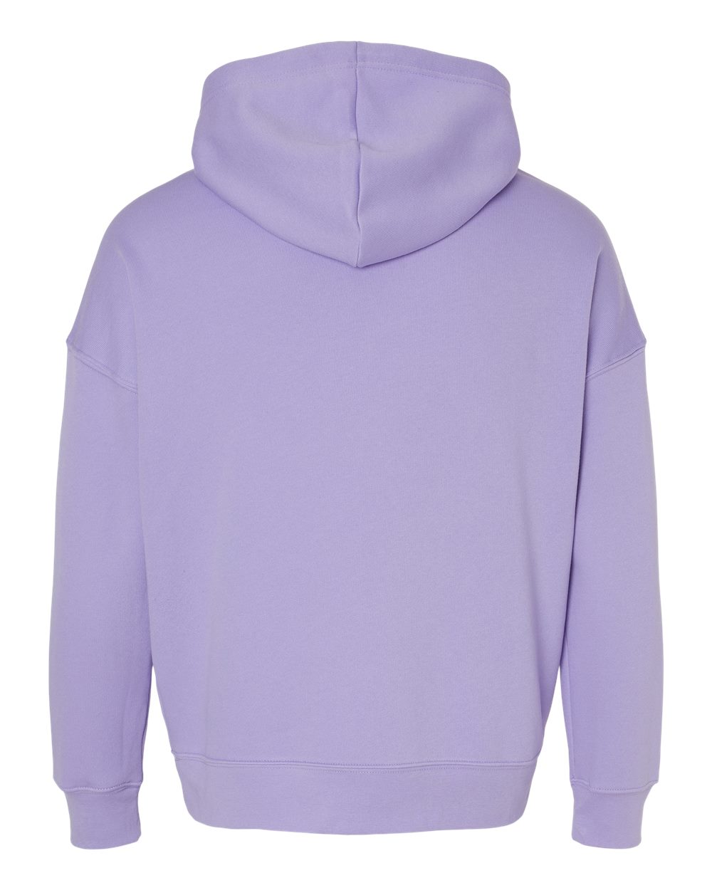 Rear View of Dark Lavender Sponge Fleece Drop Shoulder Hoodie - 3729