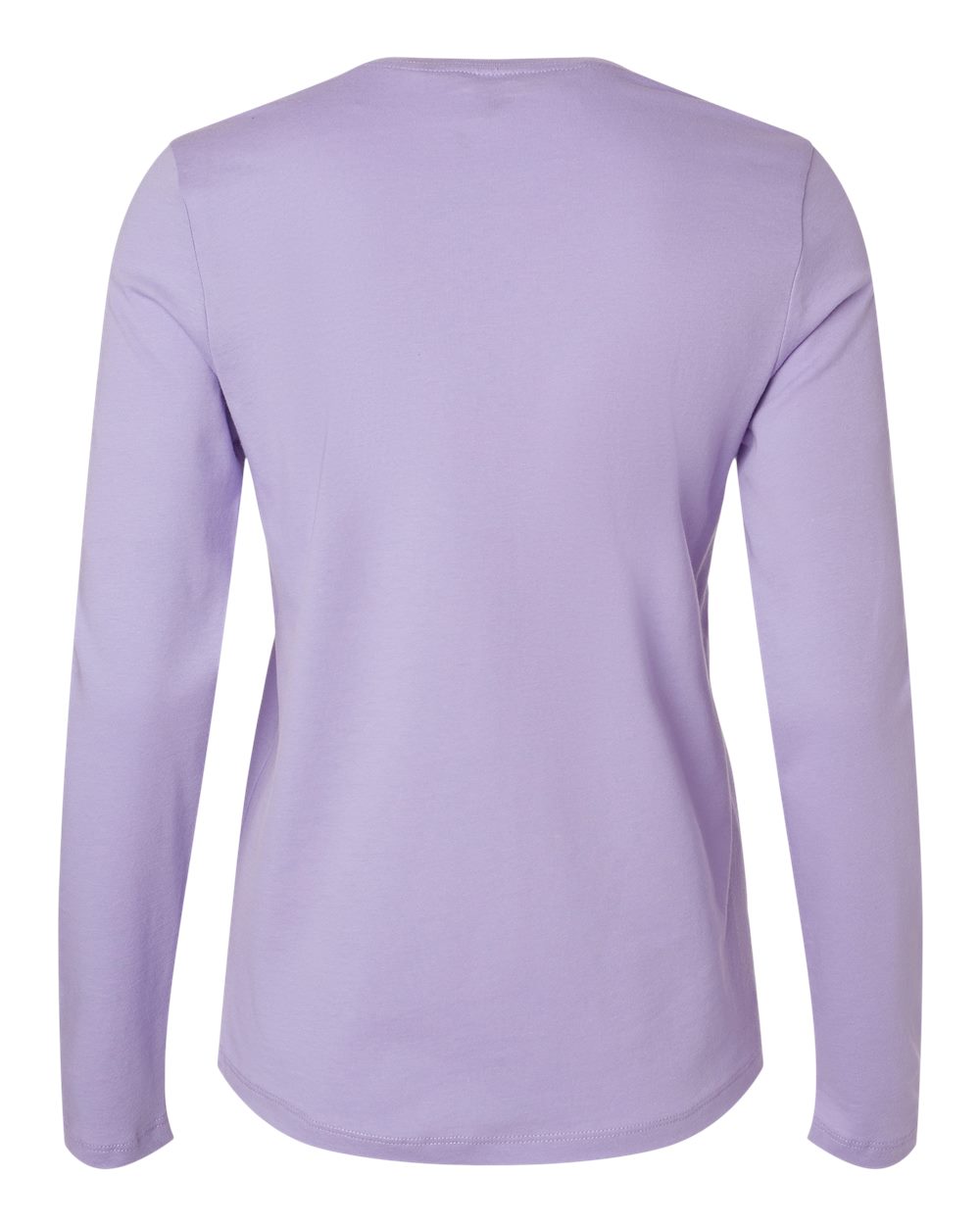 Rear View of Dark Lavender Women’s Jersey Long Sleeve Tee - 6500