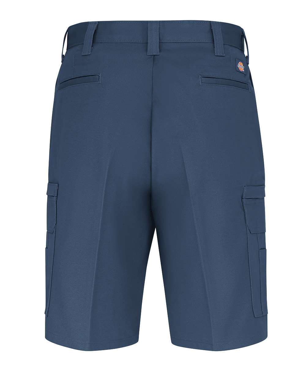 Rear View of Dark Navy 11" Industrial Cotton Cargo Shorts - Extended Sizes - LR33EXT
