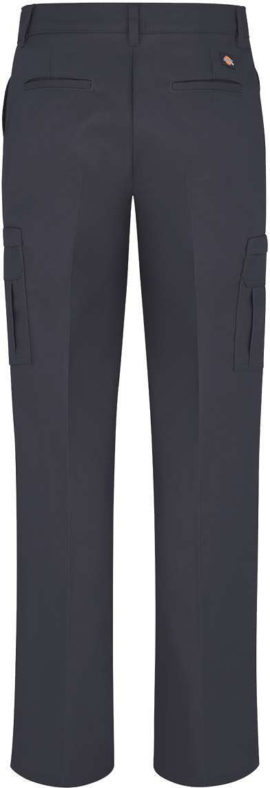Rear View of Dark Navy - 37 Unhemmed Women's Premium Cargo Pants - FP72