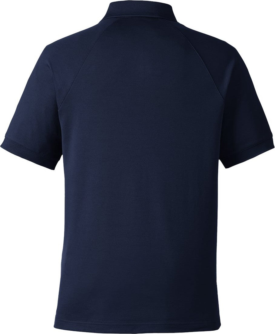 Rear View of Dark Navy Men's Charge Snag and Soil Protect Polo - M208