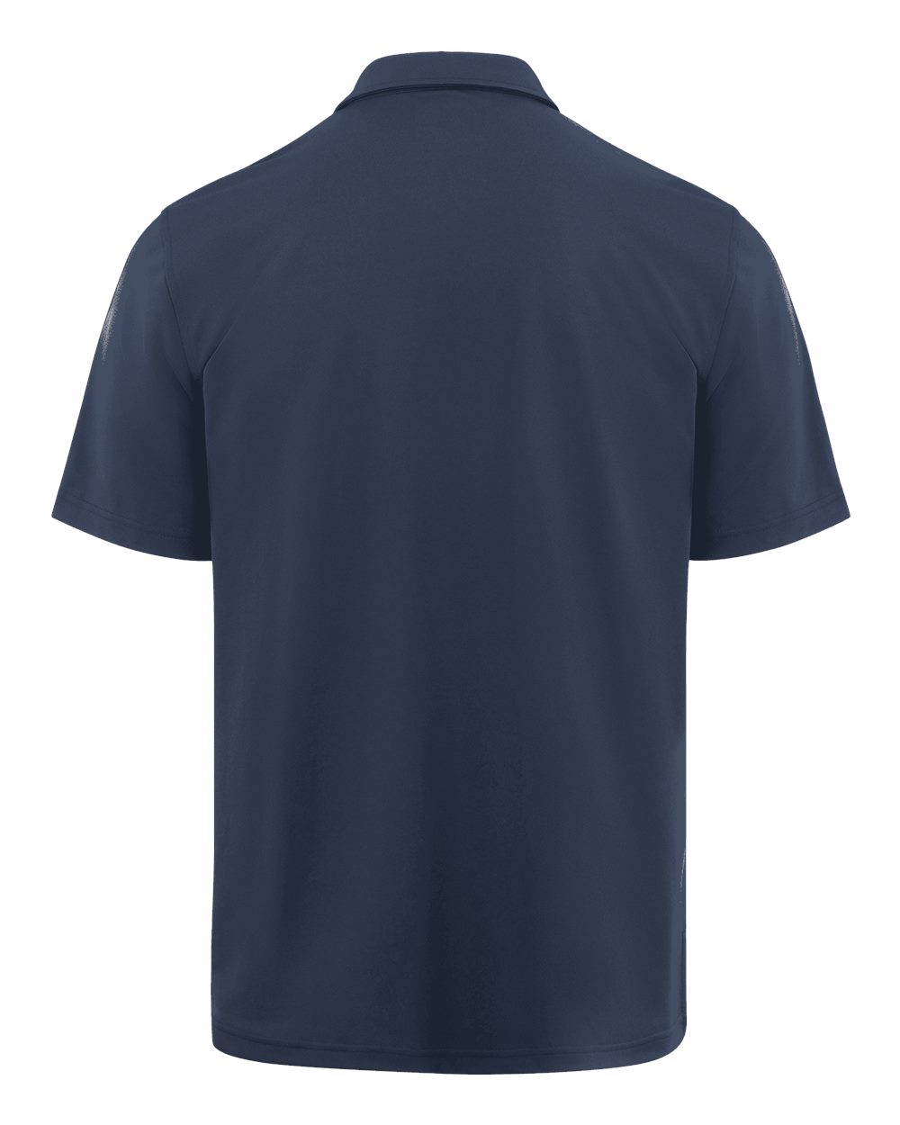 Rear View of Dark Navy Performance Short Sleeve Work Shirt With Pocket - LS44