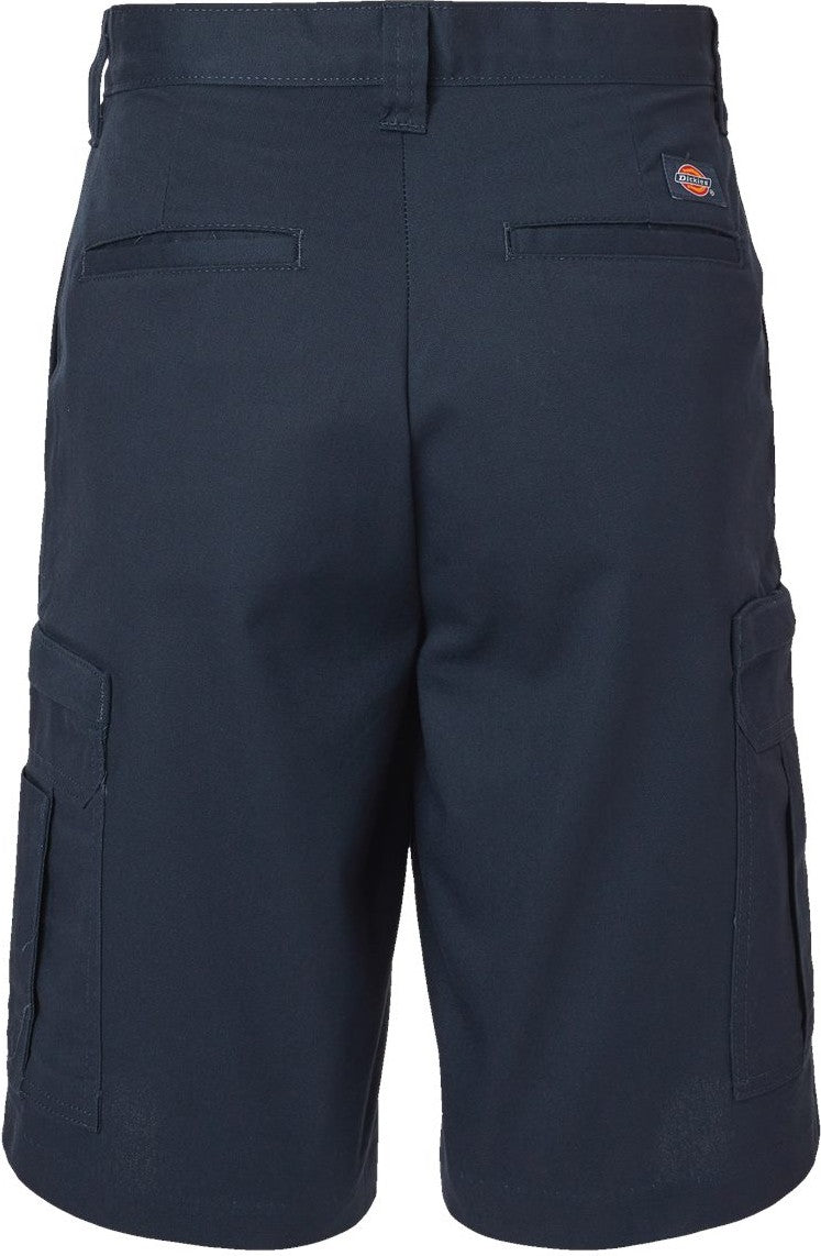 Rear View of Dark Navy Premium 11" Industrial Cargo Shorts - Extended Sizes - LR42EXT