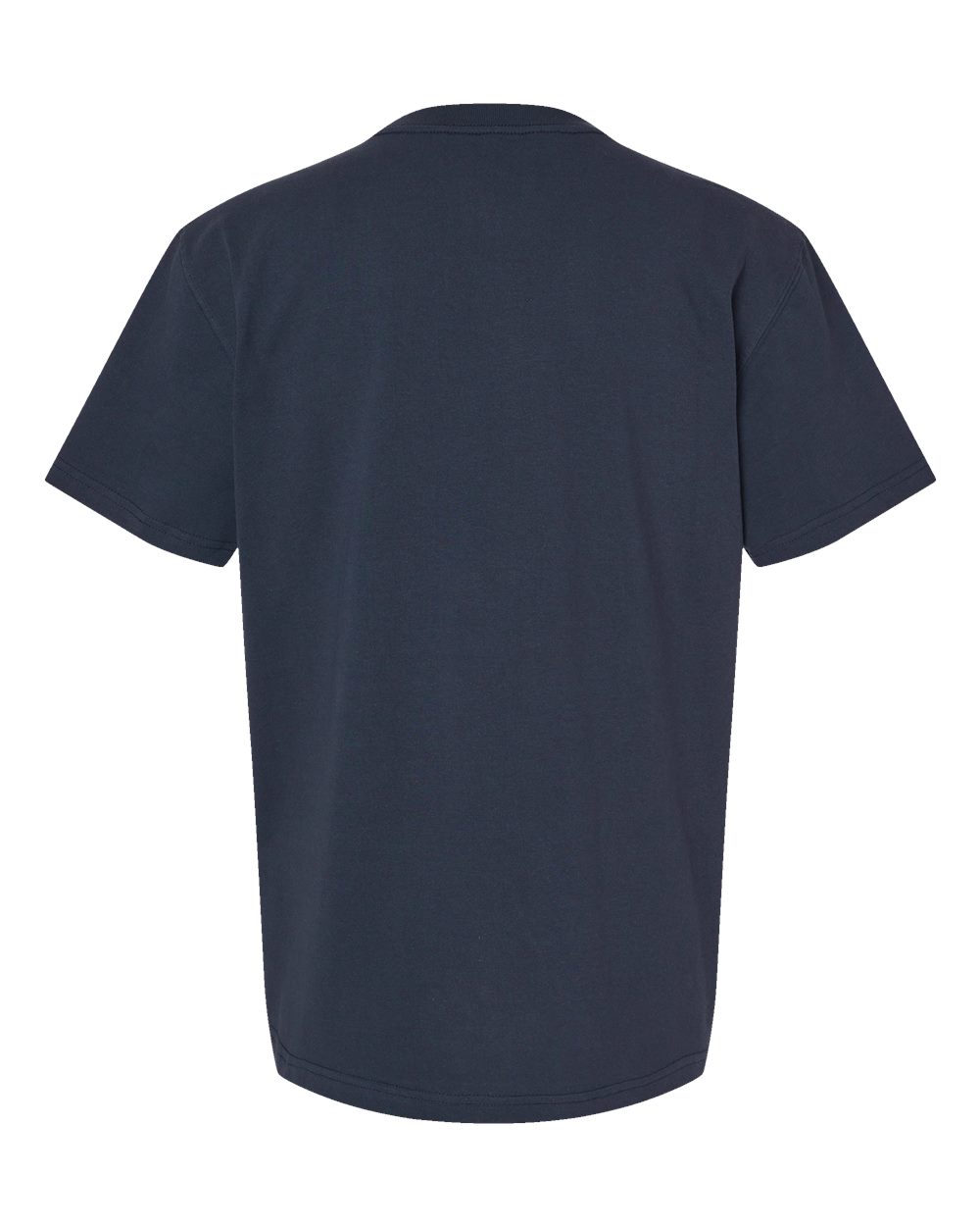Rear View of Dark Navy Traditional Heavyweight T-Shirt - Tall Sizes - WS50-DT