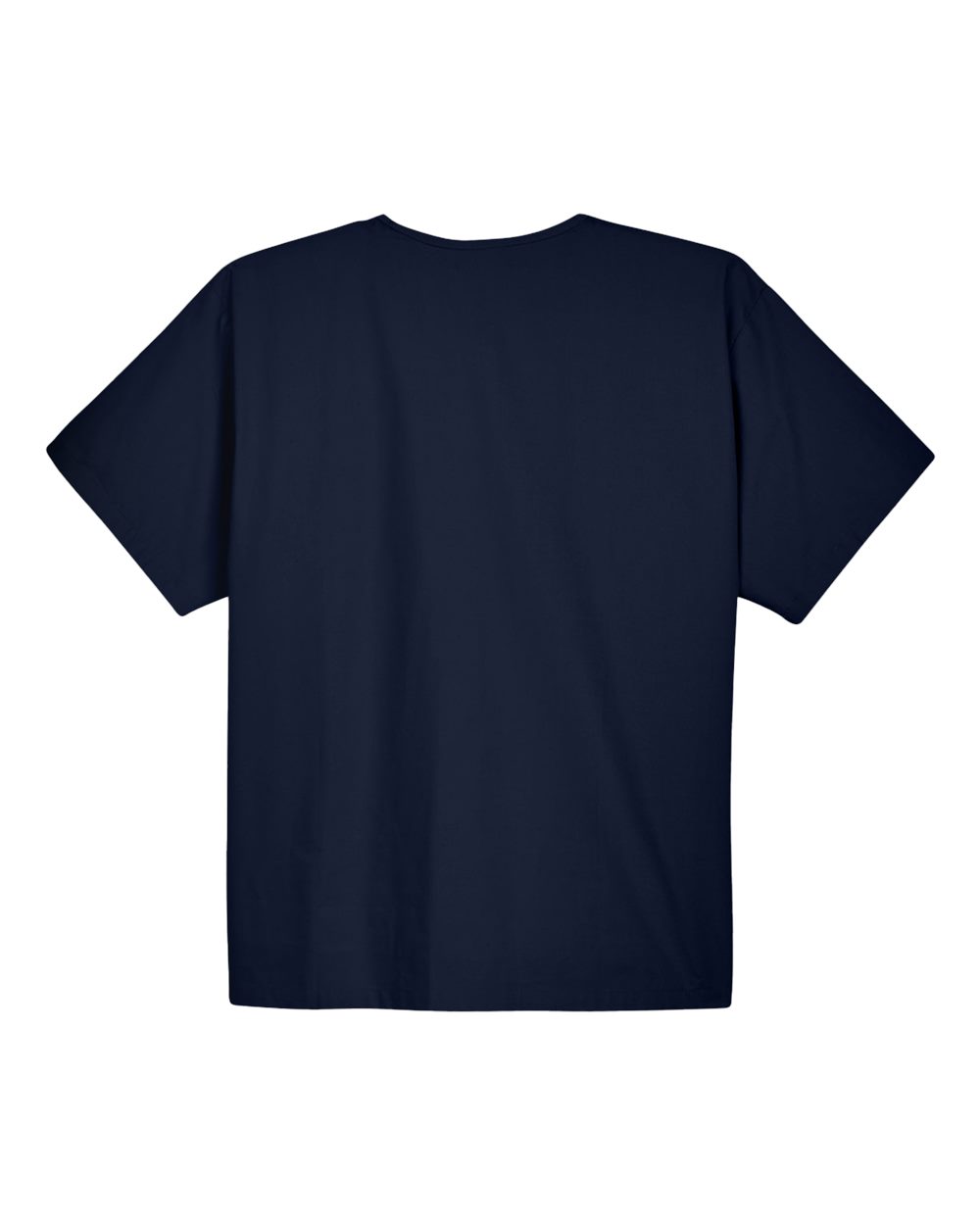 Rear View of Dark Navy Unisex Restore Scrub Top - M897