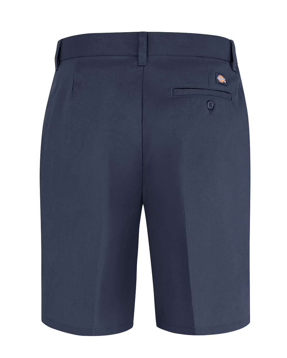 Rear View of Dark Navy Women's Flat Front Shorts - Plus - FW22