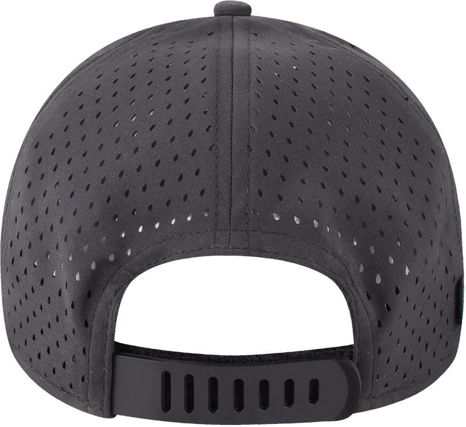 Rear View of Dark Olive Green Camo/ Black Reclaim Mid-Pro Adjustable Cap - REMPA