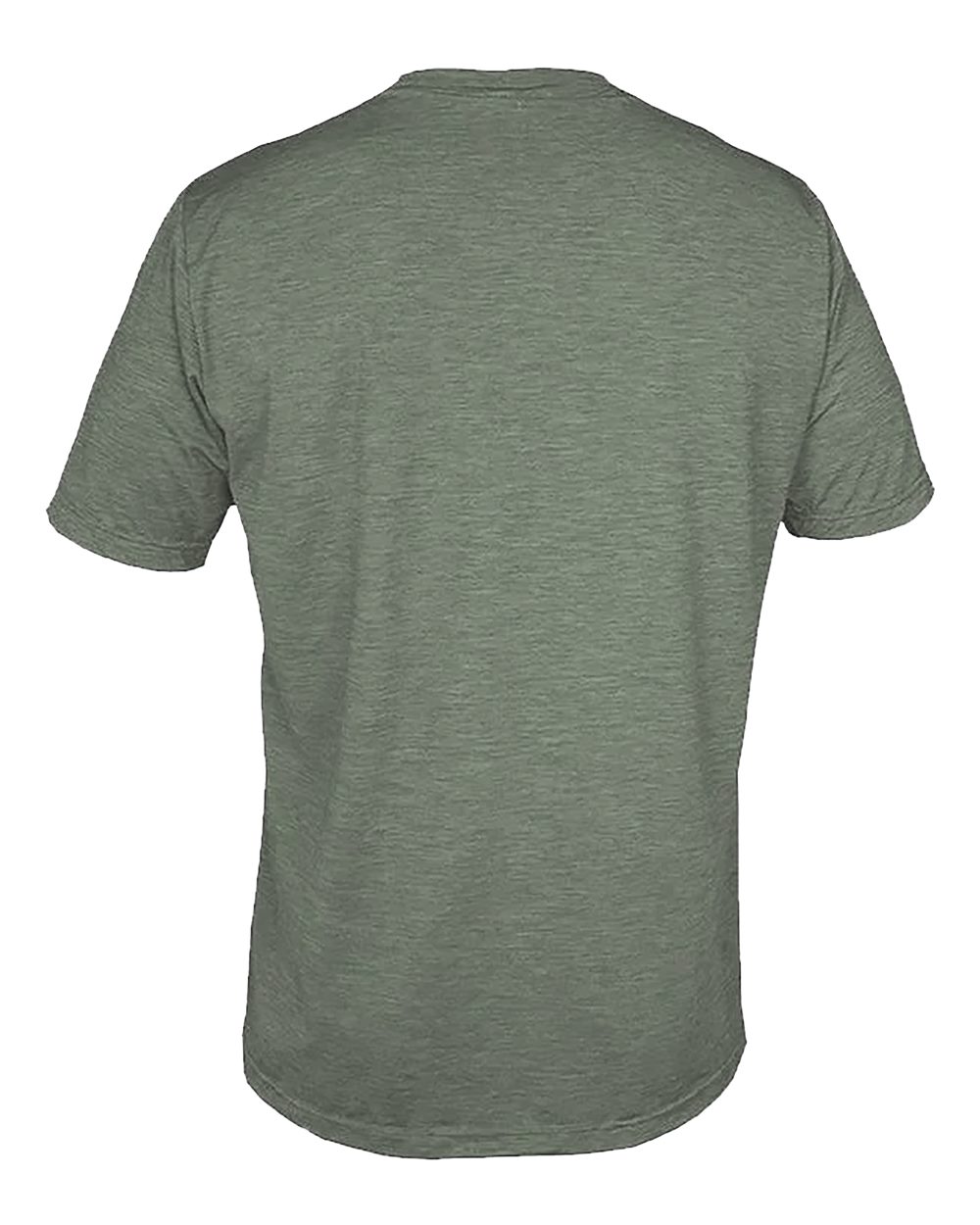 Rear View of Dark Olive Heathered Low Pro Tech T-Shirt - MVLPRS8