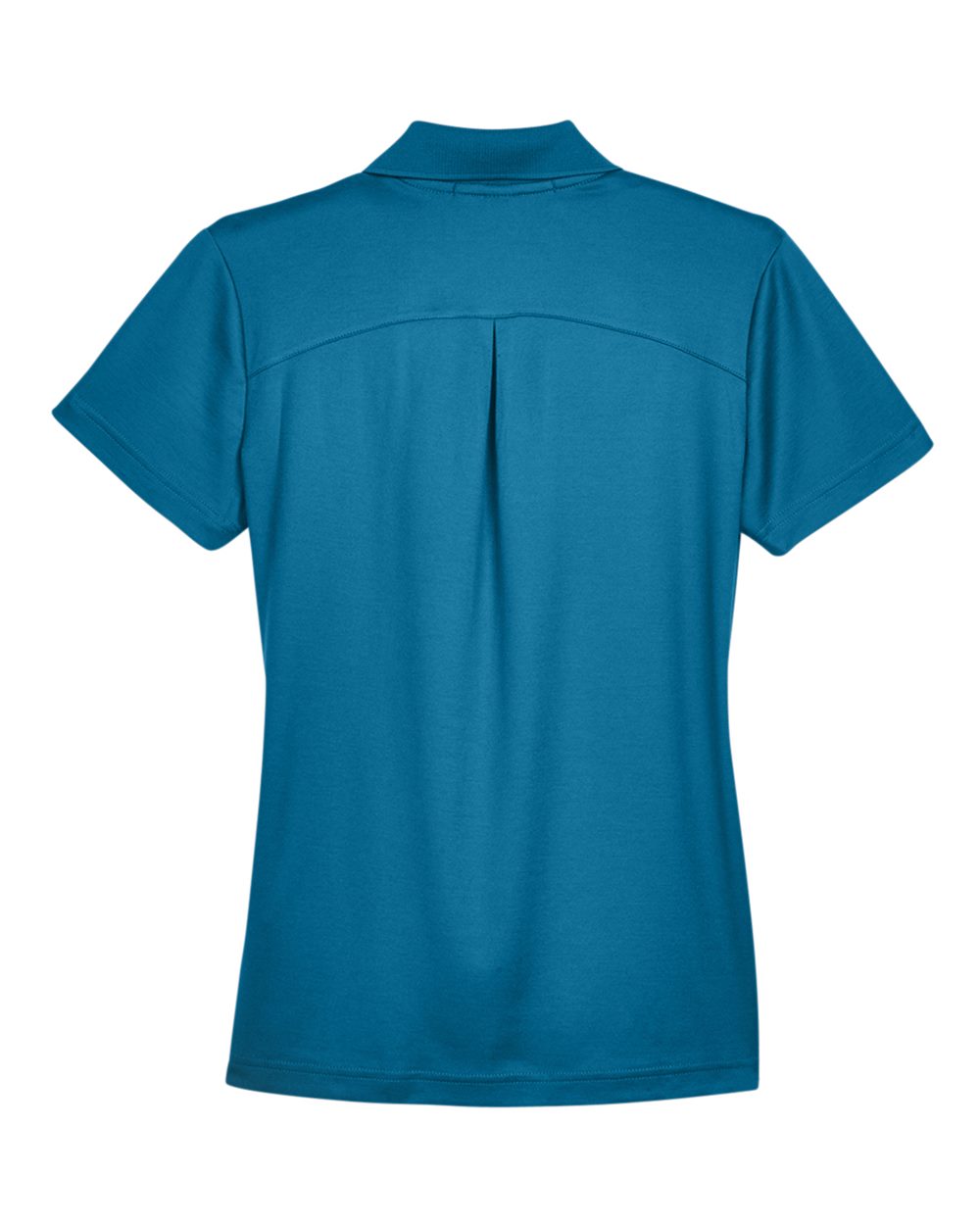 Rear View of Dark Teal Women's CrownLux Performance® Plaited Polo - DG20W