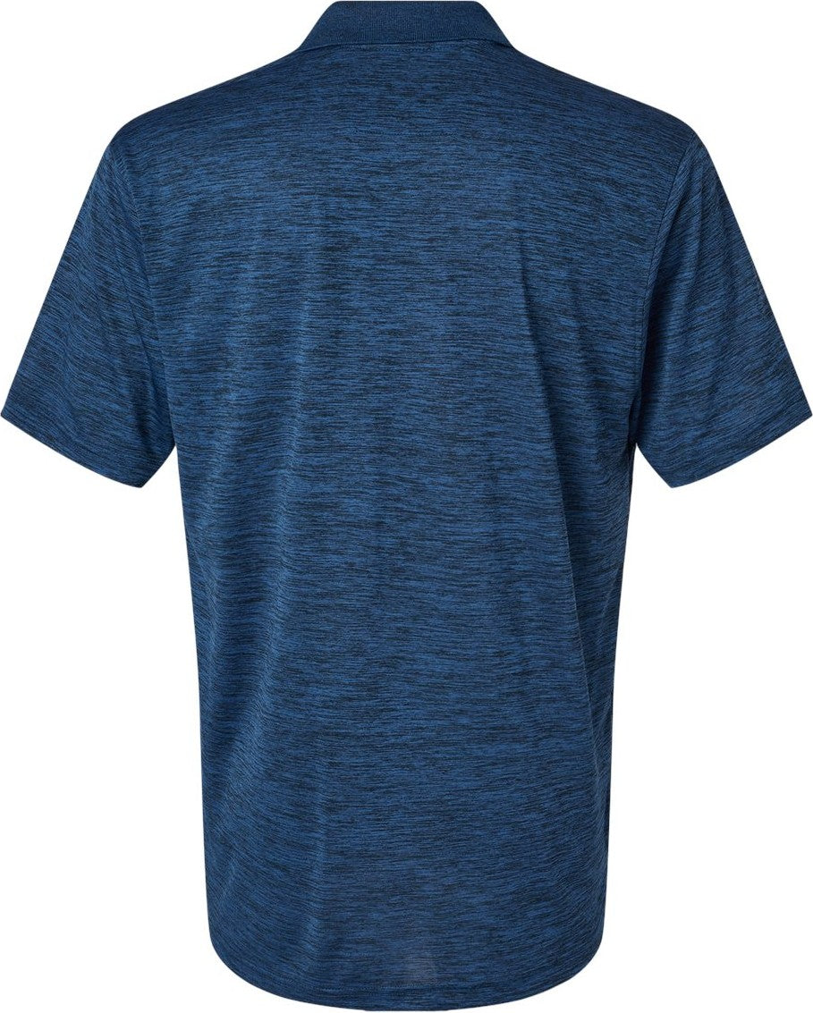 Rear View of Deep Blue Heather Dakota Striated Heather Polo - 130
