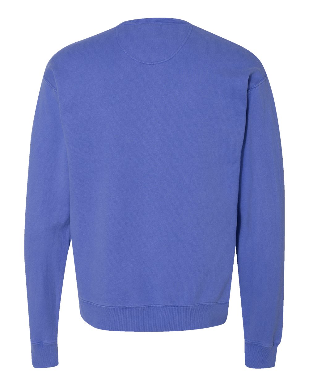 Rear View of Deep Forte Blue Garment-Dyed Crewneck Sweatshirt - GDH400