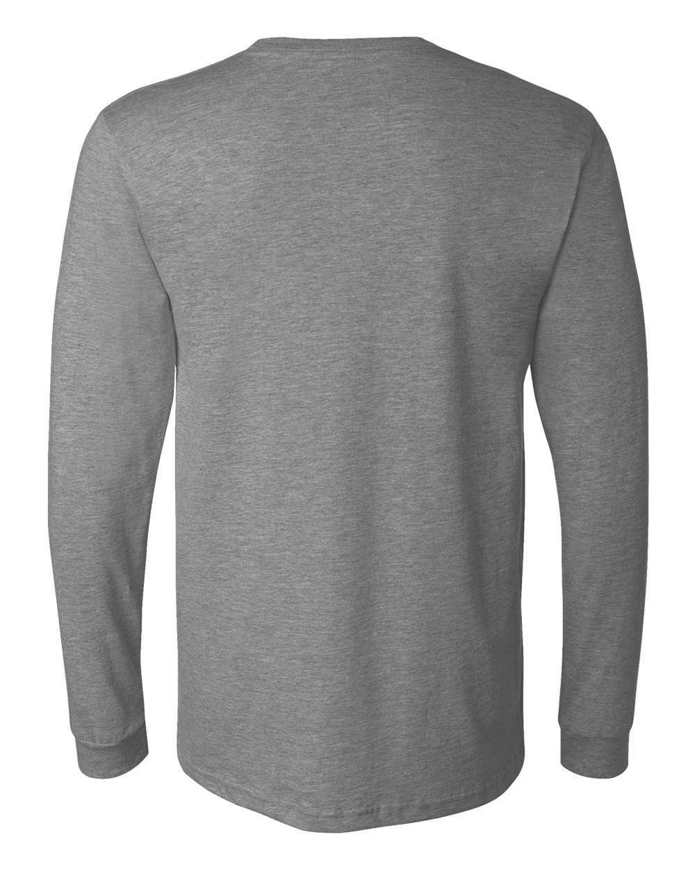 Rear View of Deep Heather Heather CVC Long Sleeve Tee - 3501CVC