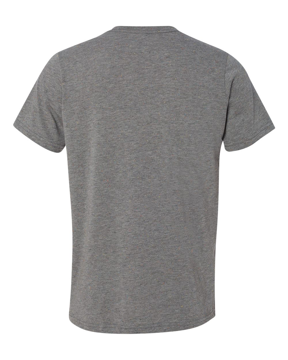 Rear View of Deep Heather Speckled Texture Tee - 3650