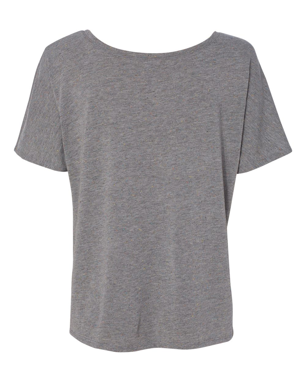 Rear View of Deep Heather Speckled Women’s Slouchy Tee - 8816