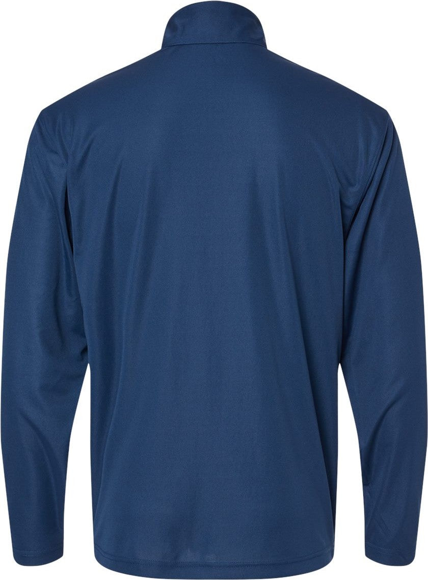 Front View of Deep Navy Malibu Performance Quarter-Zip Pullover - 350