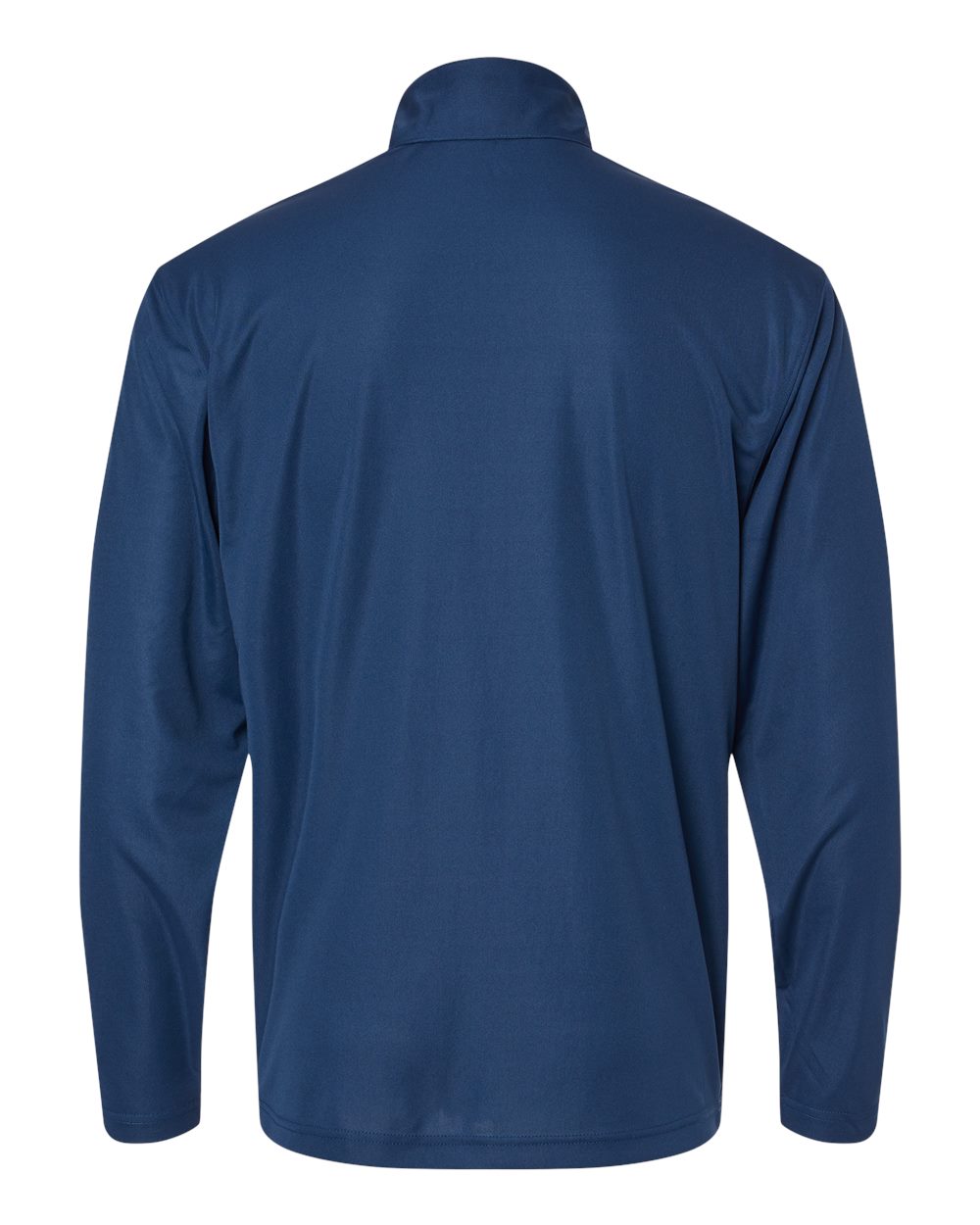 Front View of Deep Navy Malibu Performance Quarter-Zip Pullover - 350