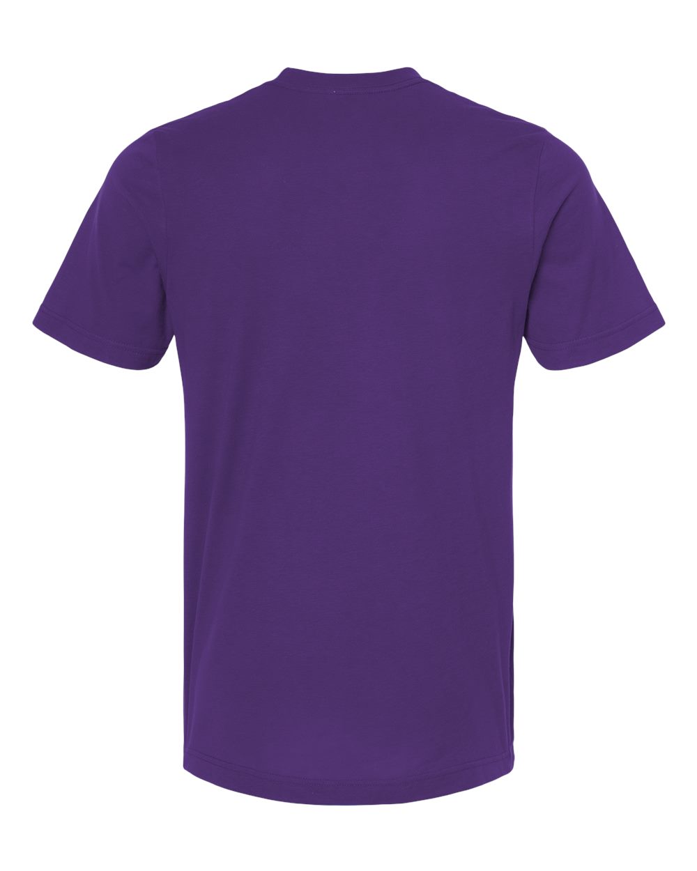 Rear View of Deep Purple Combed Cotton T-Shirt - 602