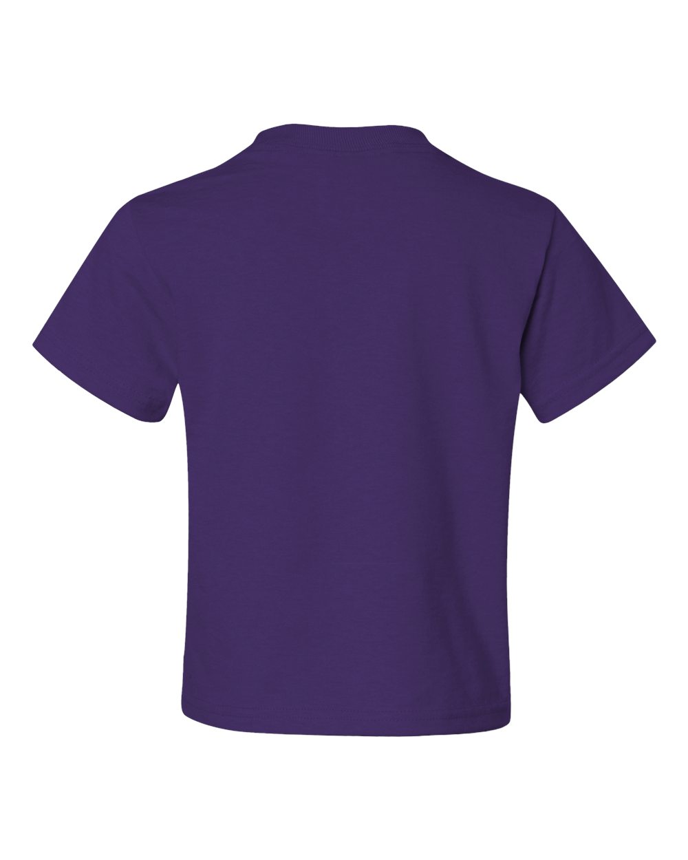 Rear View of Deep Purple Dri-Power® Youth 50/50 T-Shirt - 29BR