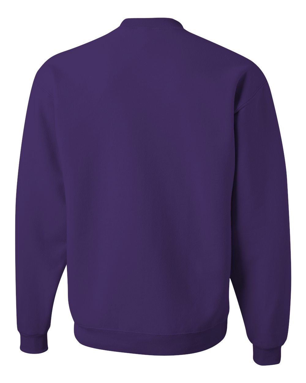 Rear View of Deep Purple NuBlend® Crewneck Sweatshirt - 562MR