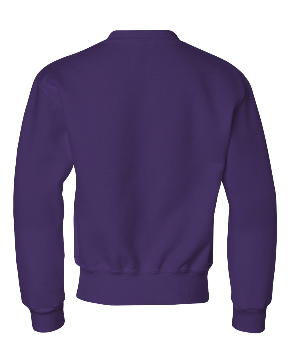 Rear View of Deep Purple NuBlend® Youth Crewneck Sweatshirt - 562BR