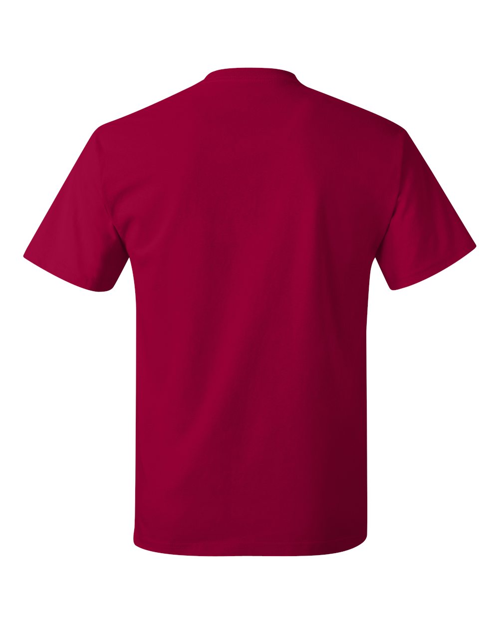 Rear View of Deep Red Authentic T-Shirt - 5250