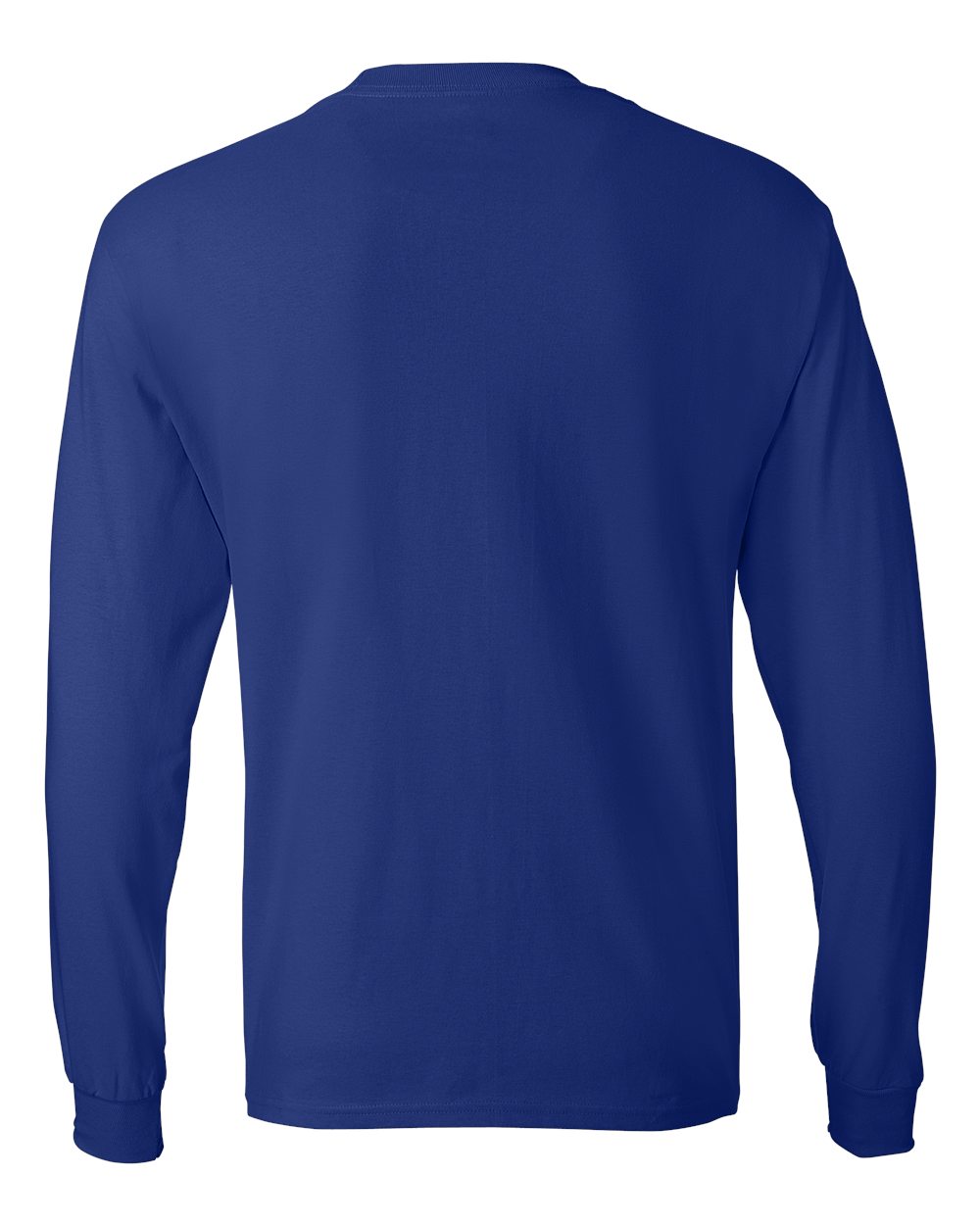 Rear View of Deep Royal Authentic Long Sleeve T-Shirt - 5586