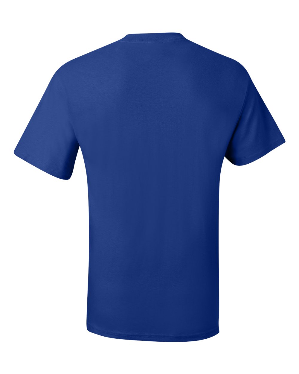 Rear View of Deep Royal Beefy-T® Pocket T-Shirt - 5190