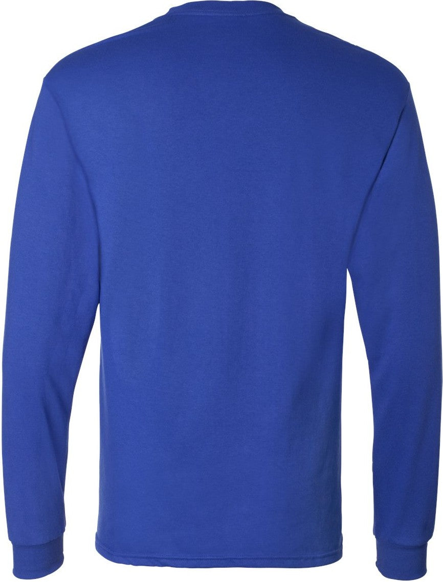 Rear View of Deep Royal Essential-T Long Sleeve T-Shirt - 5286