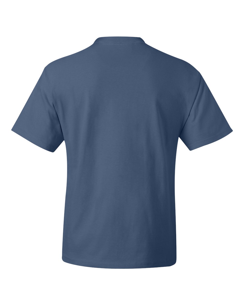 Rear View of Denim Blue Beefy-T® T-Shirt - 5180