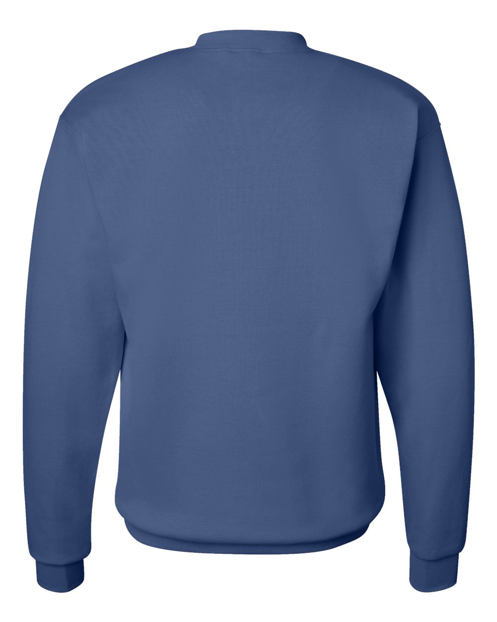 Rear View of Denim Blue Ecosmart® Crewneck Sweatshirt - P160