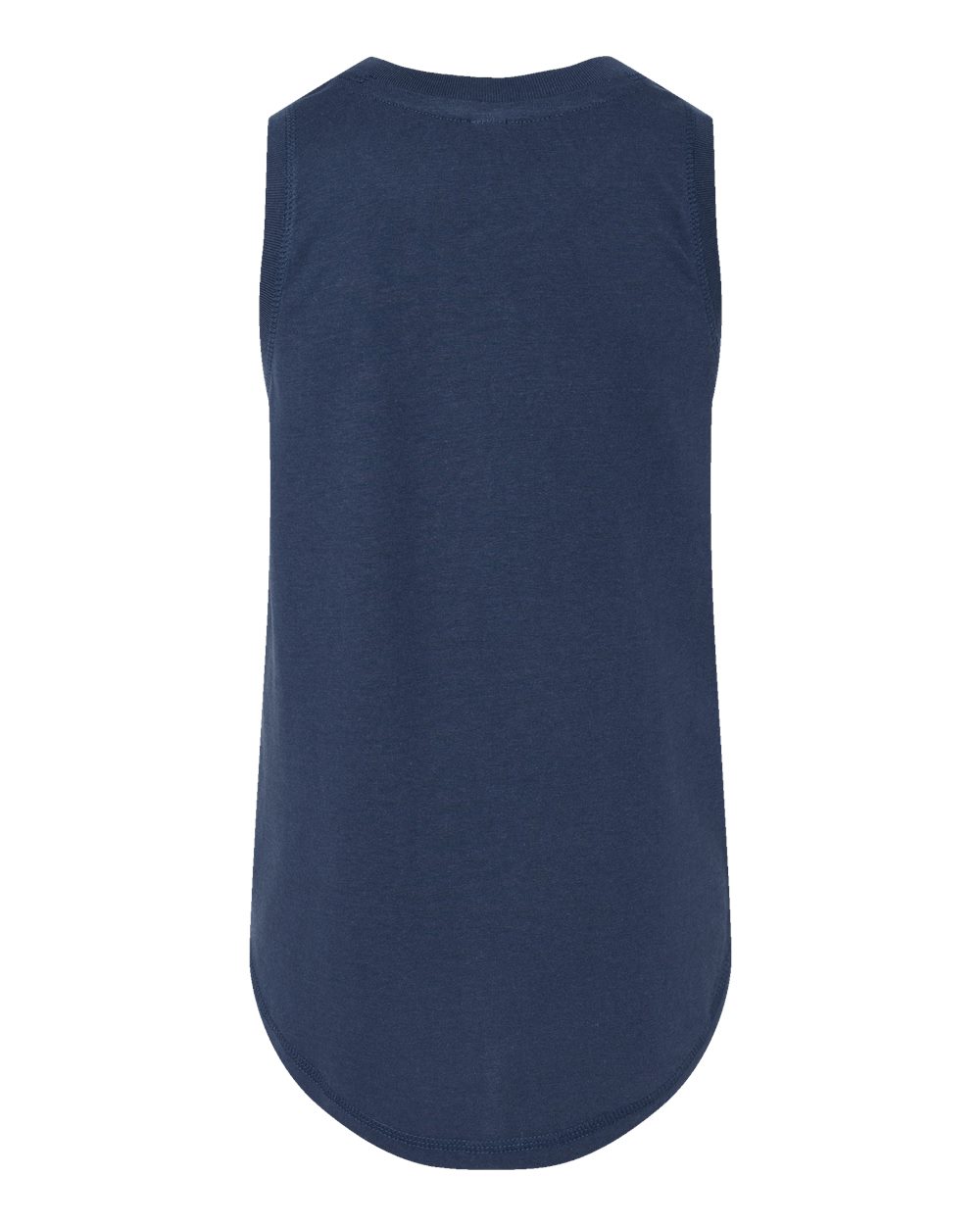 Rear View of Denim Girls' Relaxed Fine Jersey Tank - 2692