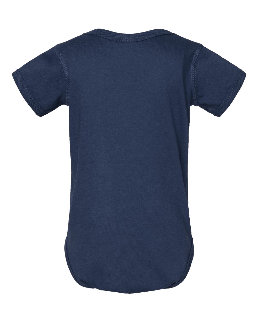 Rear View of Denim Infant Fine Jersey Bodysuit - 4424