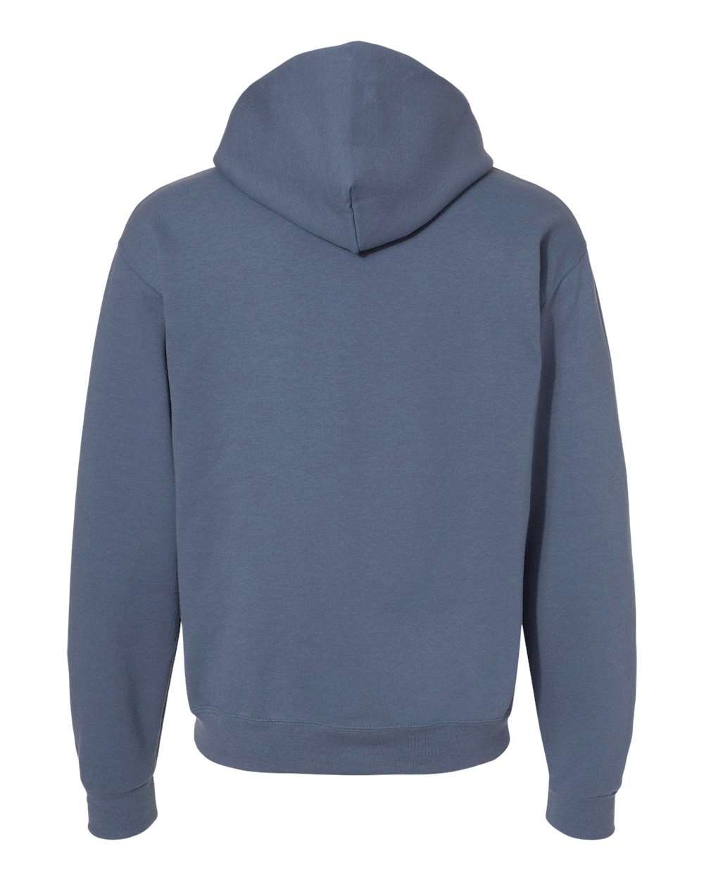 Rear View of Denim NuBlend® Hooded Sweatshirt - 996MR