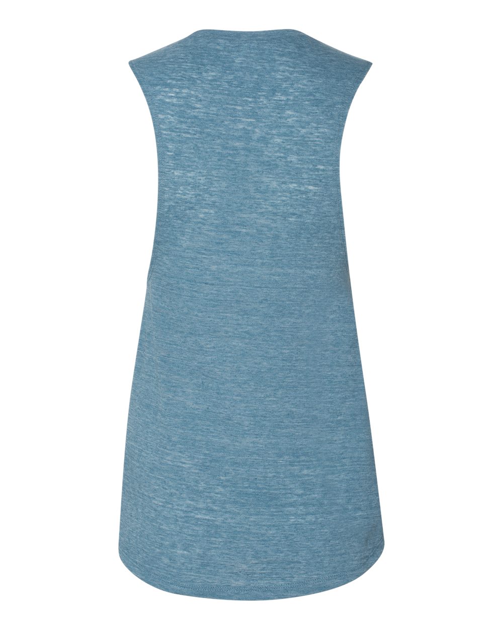 Rear View of Denim Slub Women's Flowy Scoop Muscle Tank - 8803