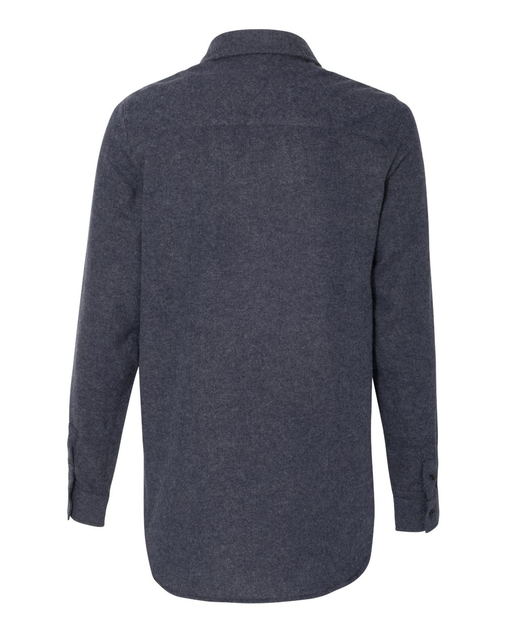 Rear View of Denim Women's Solid Flannel Shirt - 5200