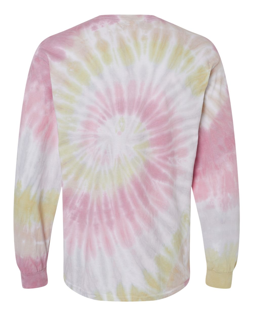 Rear View of Desert Rose Tie-Dyed Long Sleeve T-Shirt - 2000